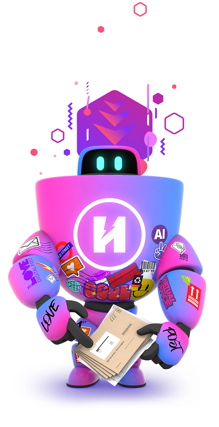 Enterprise robot with thunder sticker