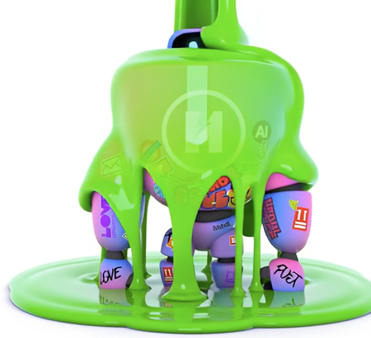 Robot in WhatsApp paint